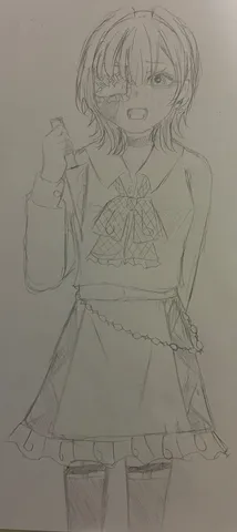 歪んだ眼帯とナイフの少女