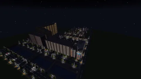 真夜中の都会の灯り