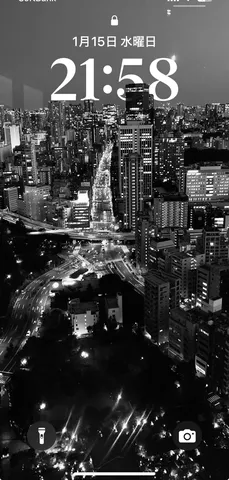 モノクロに映える都会の夜