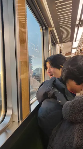 電車の窓に映る日常