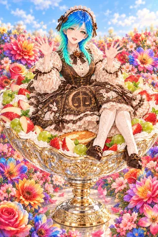 果実と花の煌めく午後