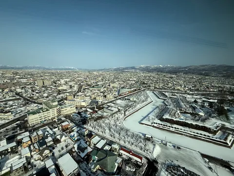 雪化粧の星形要塞