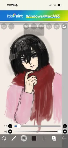 黒髪と赤いマフラーの余韻