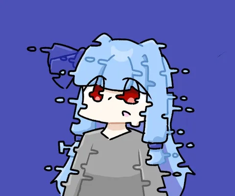 デジタルノイズのような、儚げな少女