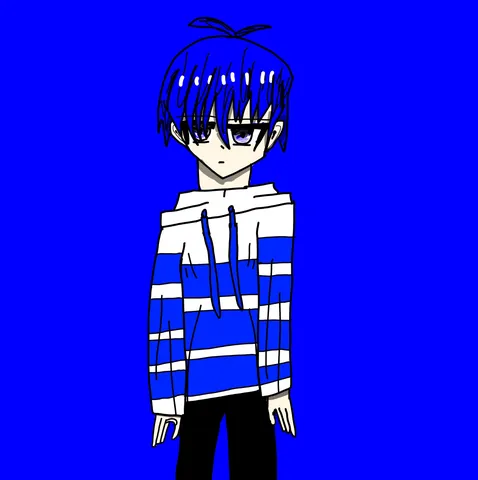 青い世界に佇む君