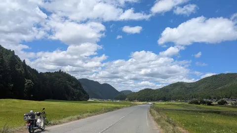 田園風景を駆ける