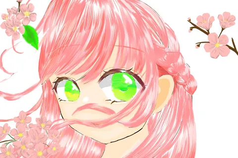 風に揺れる桜色の瞳