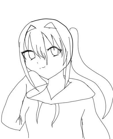 ゆるっと hoodie 姿の彼女