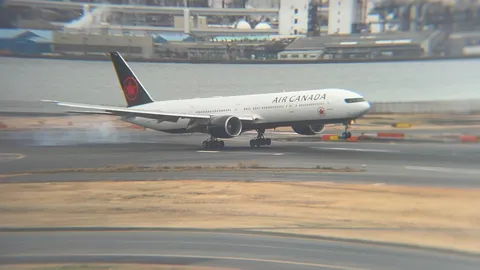 着陸の瞬間、空気は静寂に包まれる