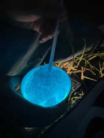 夜空のような蒼い氷