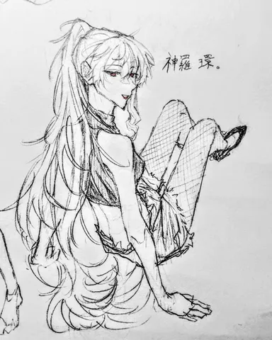 神羅万象、鉛筆の筆致