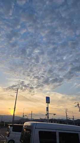 夕暮れと雲のコントラスト