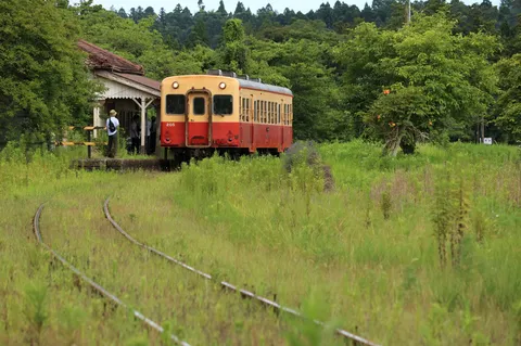 忘れられた線路とレトロ列車