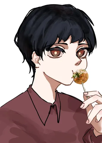 たこ焼きを頬張る君の横顔