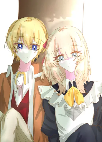 光と影のふたりの微笑み
