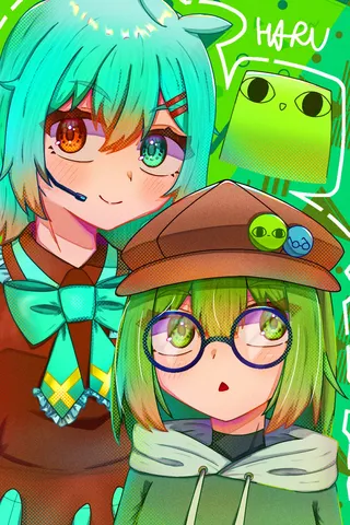 色と光が踊るふたり
