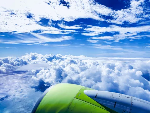 飛行機から見た雲海