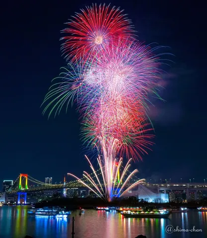 虹色の夜に咲く大輪の花