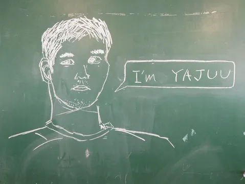 チョークアートで語る自己紹介