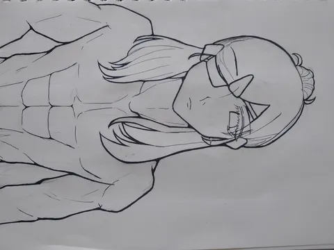 腹筋と角のアンバランス感