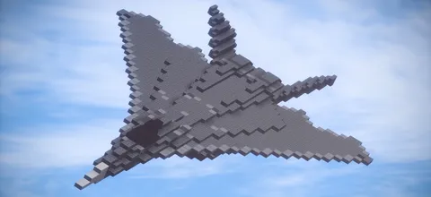 マイクラ製ステルス戦闘機、青空へテイクオフ！