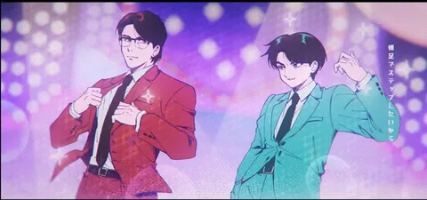 きらめくスーツの紳士たち