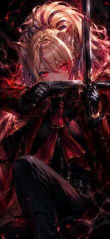 妖しくも美しい、紅蓮の剣士
