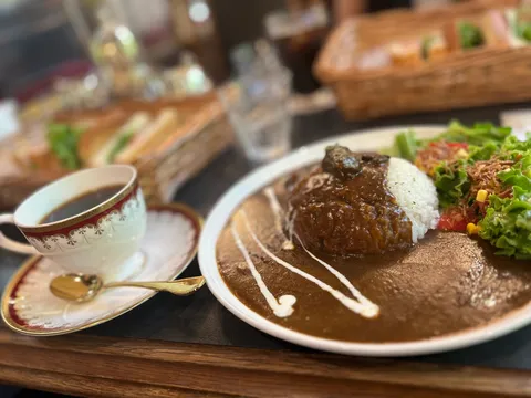 午後のひととき、カレーとコーヒー