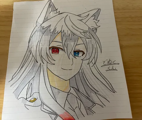 赤と青の瞳に宿る猫耳の神秘