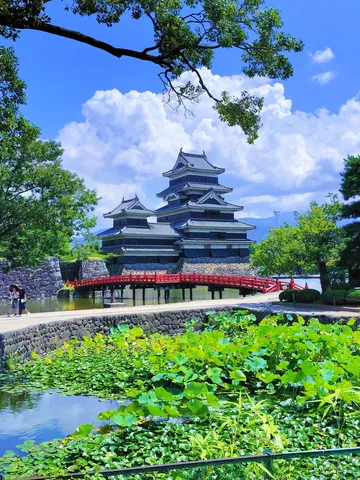夏空に映える黒き古城