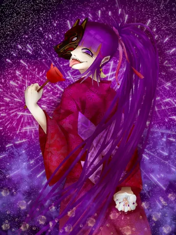 夜空を彩る妖艶な輝き