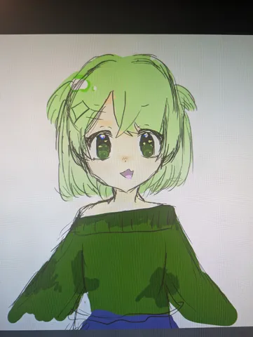 緑の髪と光の余韻
