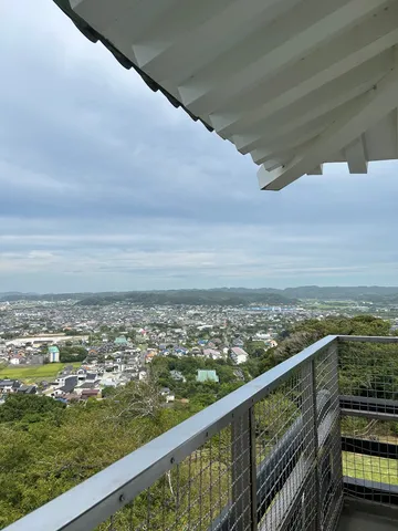 眼下に広がる緑と街並み