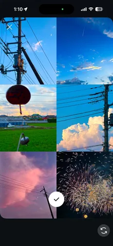 空と街の瞬間の断片