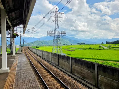 田園風景と電鉄の旅