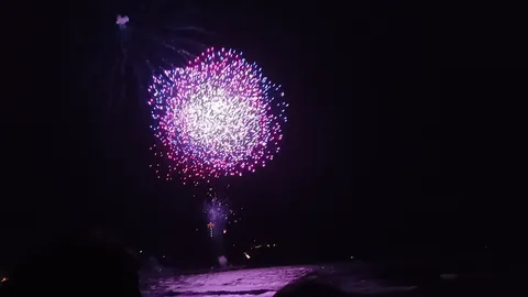 夜空を彩る光のシャワー