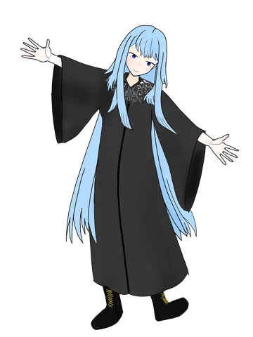 青髪と黒衣の静かな広がり