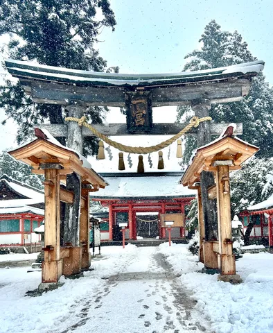 鳥居もこもこ、雪の日は特別！