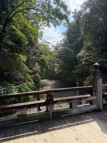緑の静かな渡し橋