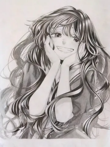 線描に宿る満面の笑顔
