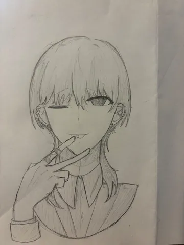 憂いを帯びた横顔