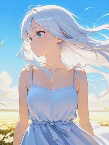 風に舞う、夏の少女