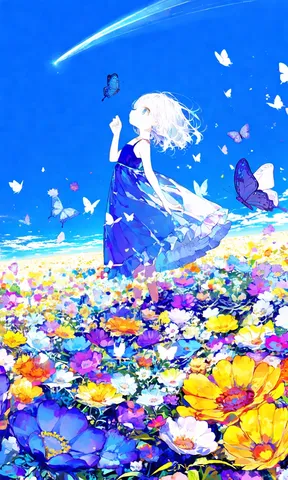 青空に舞う蝶と願い