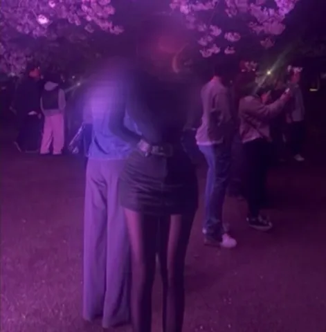 紫の灯る夜の出会い