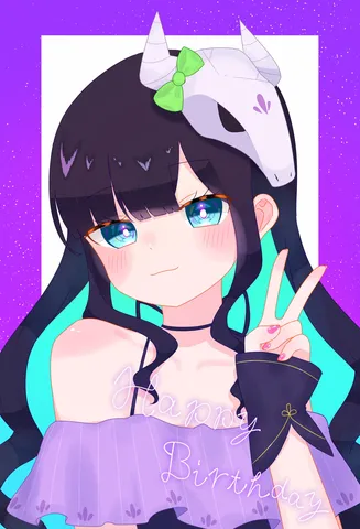 紫夜に映える一息