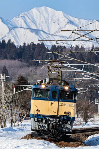 雪山を駆ける青い稲妻