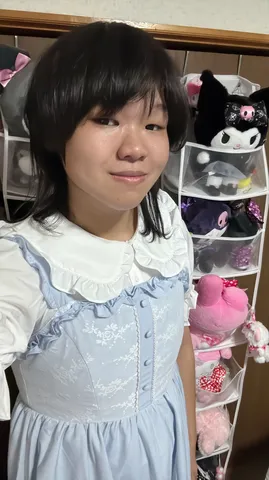 水色ドレスと可愛い世界観