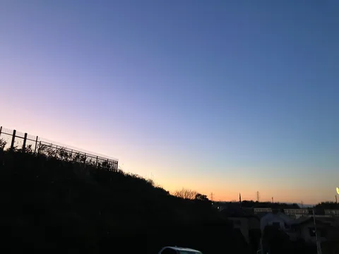 夕暮れ時のグラデーション