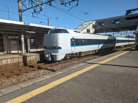 駅に佇む特急列車