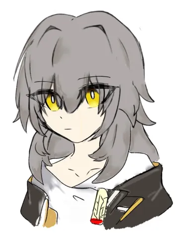 灰色の髪と黄眼の視線